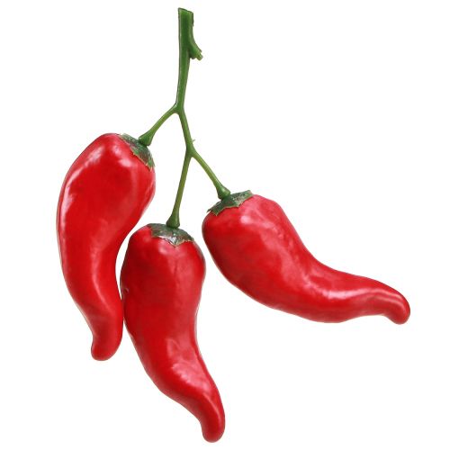 Artículo Chupete de comida rojo pimientos 9cm en rama 3uds