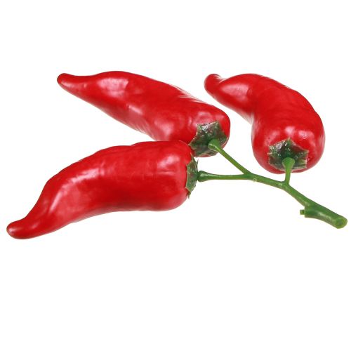 Artículo Chupete de comida rojo pimientos 9cm en rama 3uds