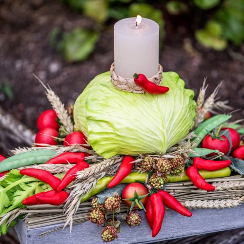 Artículo Chupete de comida rojo pimientos 9cm en rama 3uds