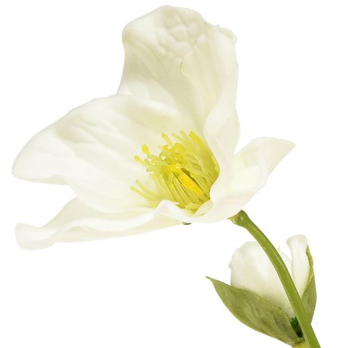 Artículo Rosas navideñas flores artificiales decoración navideña blanca 37cm 2uds
