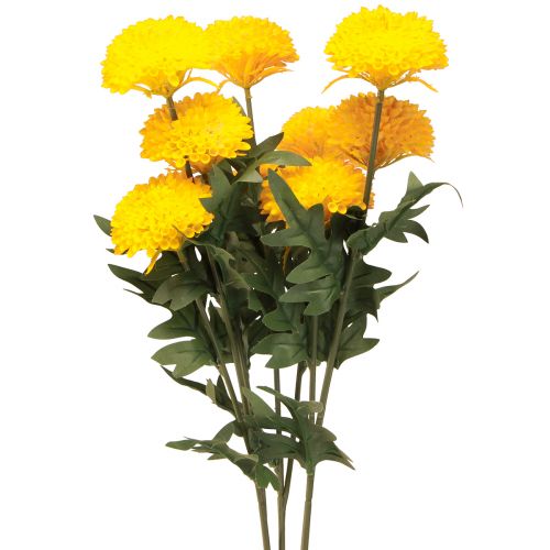 Floristik24 Dalia Flores Decorativas Artificiales Flor Amarilla L64cm Paquete de 3