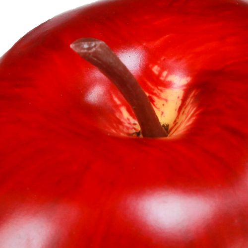 Artículo Deco manzana roja Deco fruta Ø8cm H9.5cm Red Delicious 4 piezas