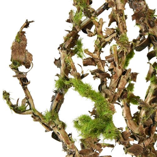Artículo Rama decorativa con musgo artificial decoración otoñal gris verde L78cm