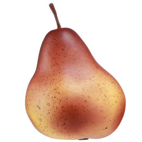 Artículo Pera decorativa amarillo marrón para otoño Acción de Gracias Ø8,5cm 4 piezas