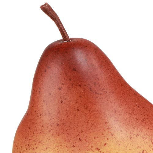 Artículo Pera decorativa amarillo marrón para otoño Acción de Gracias Ø8,5cm 4 piezas