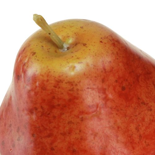 Artículo Peras decorativas fruta decorativa roja en la red Ø5,5cm H6,5cm 6 piezas