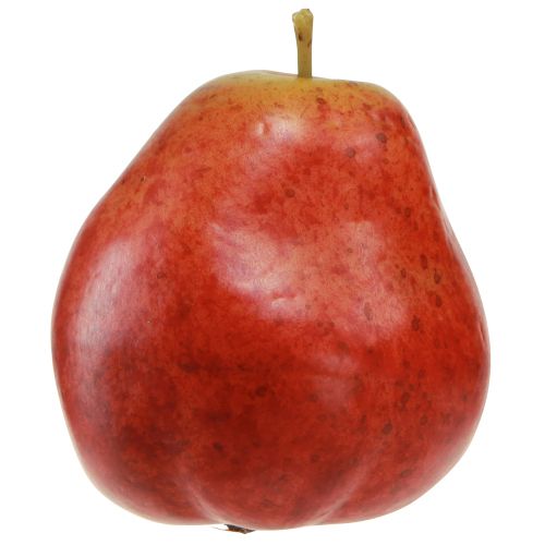 Artículo Peras decorativas fruta decorativa roja en la red Ø5,5cm H6,5cm 6 piezas