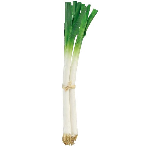 Verduras decorativas cebolletas verde blanco Ø1cm L28cm 3 piezas