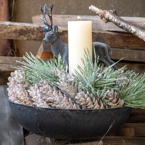 Artículo Figura decorativa Ciervo decorativo Reno decorativo Antracita H40cm