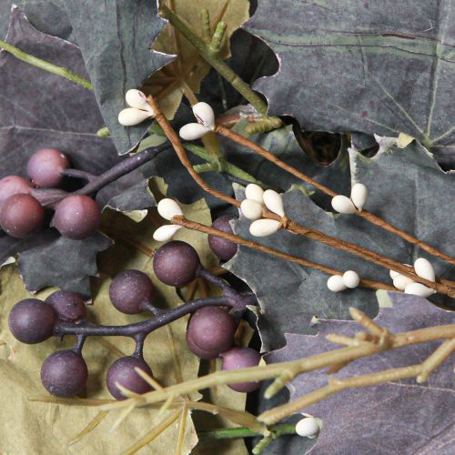 Artículo Corona decorativa hojas de parra y uvas corona de otoño enredaderas Ø60cm