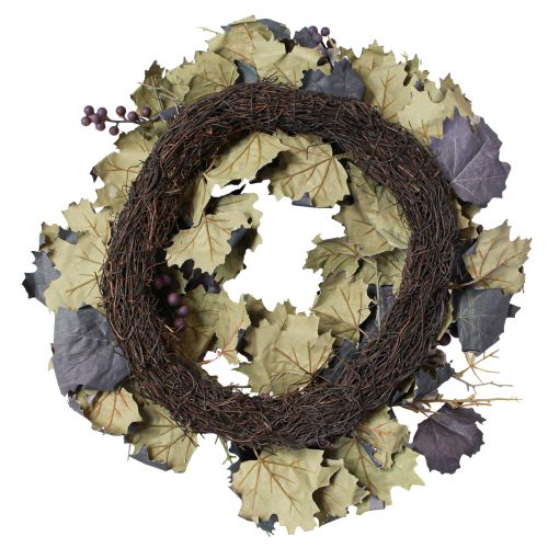 Artículo Corona decorativa hojas de parra y uvas corona de otoño enredaderas Ø60cm