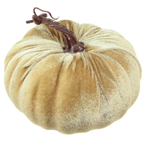 Artículo Calabazas decorativas amarillo beige rojo marrón flocado Ø18cm 3 piezas