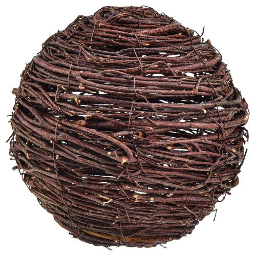 Artículo Bola decorativa de enredaderas, marrón natural, 20 cm de diámetro