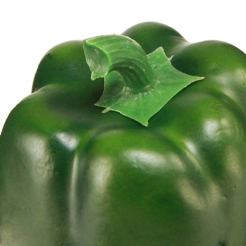 Artículo Maniquí de comida verde pimiento decorativo vegetal Al. 10 cm