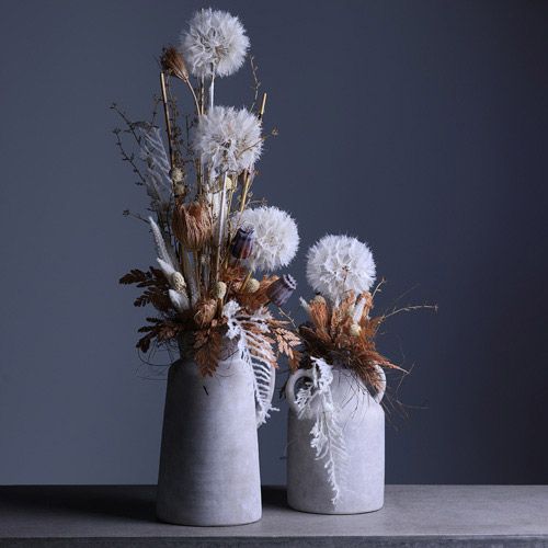 Floristik24 Diente de león decorativo en blanco: delicadas flores secas para arreglos elegantes Ø11cm 6 piezas