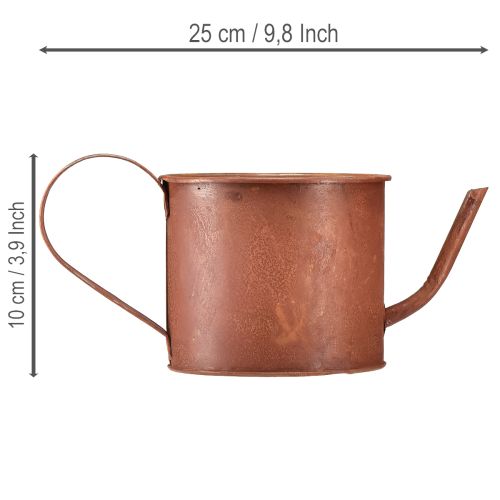 Artículo Regadera/maceta decorativa de metal color óxido, Ø12,5 cm H10,5 cm