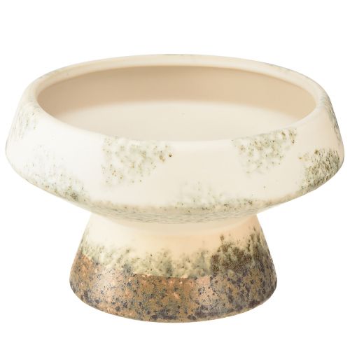 Artículo Cuenco decorativo cerámica con base crema gris verde Ø17cm 10cm