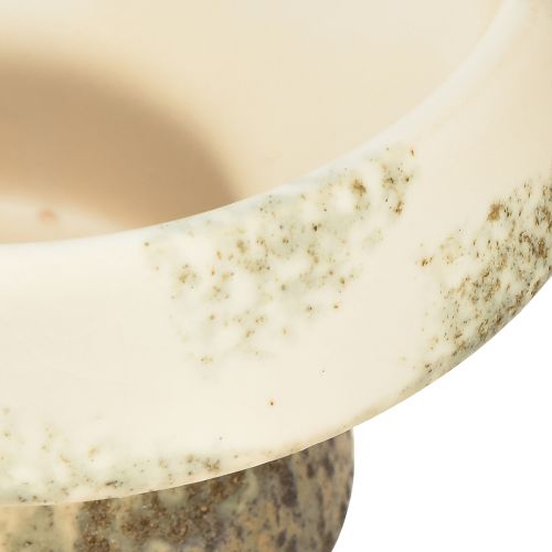 Artículo Cuenco decorativo cerámica con base crema gris verde Ø17cm 10cm