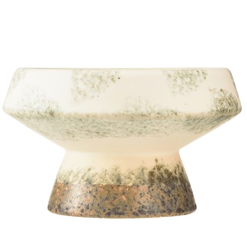 Artículo Cuenco decorativo cerámica con base crema gris verde Ø17cm 10cm