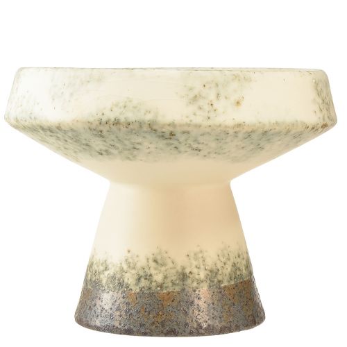 Artículo Cuenco decorativo cuenco de cerámica crema gris-verde Ø20cm H16cm