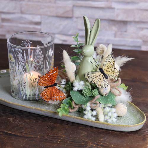 Artículo Mariposas decorativas en alambre para decoraciones de mesa coloridas, 7 cm, 12 piezas