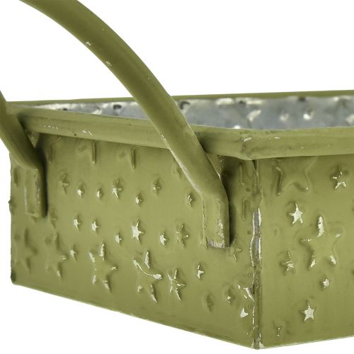 Artículo Bandeja decorativa Navidad estrellas verdes 49cm/43cm juego de 2