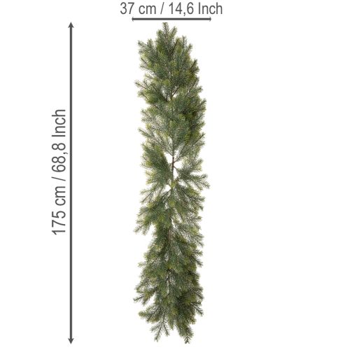 Guirnalda artificial de ramas de abeto para arreglos florales creativos, 175 cm. | Floristik24.es