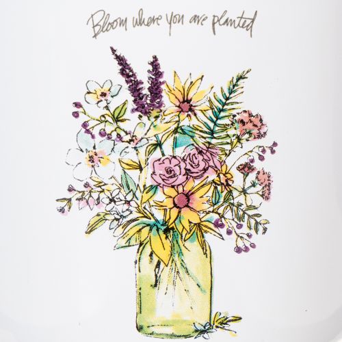 Taza/maceta decorativa, esmaltada, Ø11,5 cm, H10 cm | Floristik24.es