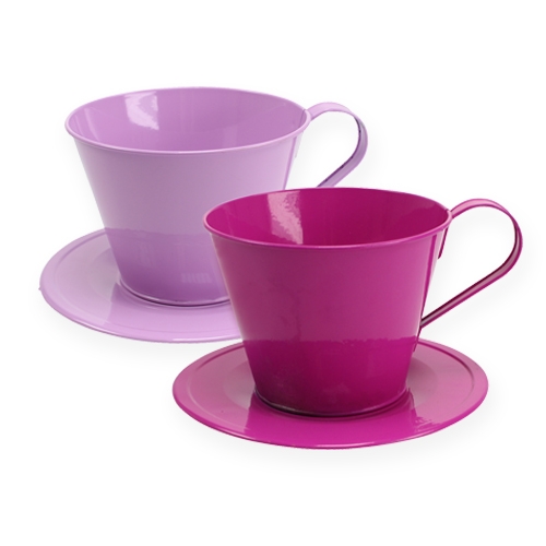Floristik24 Taza decorativa Ø16cm H12,5cm 3pcs