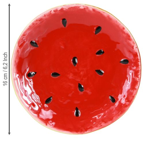 Artículo Plato Decorativo Plato Cerámico Sandía Cerámica Ø16cm 2uds