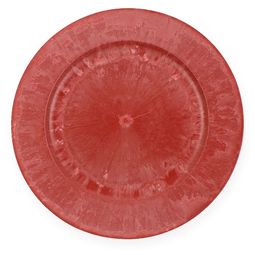 Floristik24 Deco plato rojo Ø 30cm