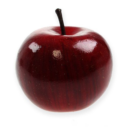 Artículo Manzanas artificiales rojas, brillantes 6cm 6 piezas