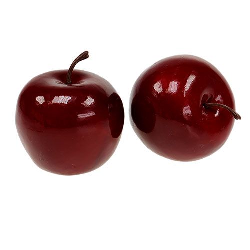 Floristik24 Deco manzana roja, brillante 6cm 6pcs