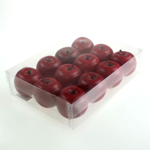 Artículo Manzana decorativa roja 6,5cm 12uds