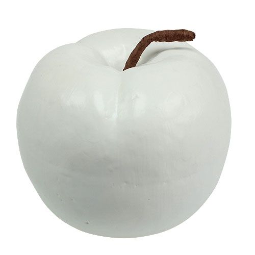 Floristik24 Fruta artificial Deco manzana blanca 18cm