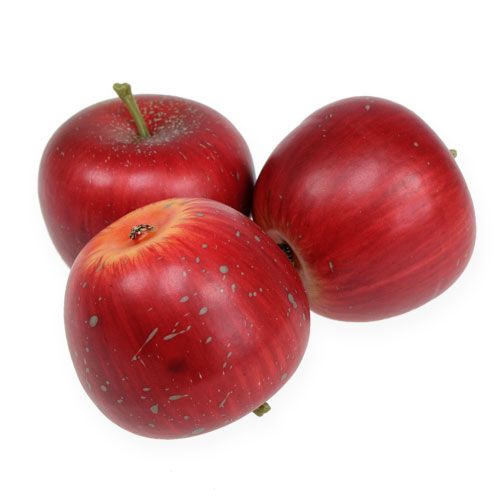 Floristik24 Manzanas decorativas 4cm rojo oscuro 6pcs