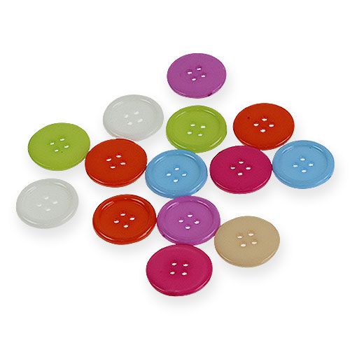 Floristik24 Botones decorativos de color Ø2,5cm 200pcs