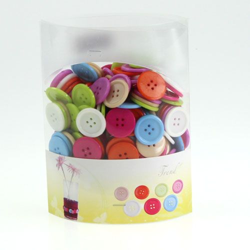 Floristik24 Botones decorativos de color Ø2,5cm 200pcs