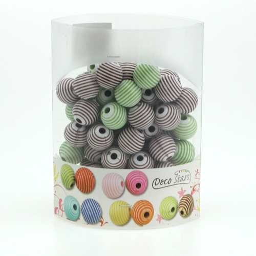 Floristik24 Deco-Perlas Verde, Marrón Ø2cm 53pcs