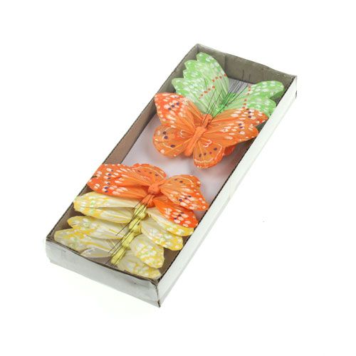 Artículo Mariposas decorativas en el alambre 10cm 12pcs