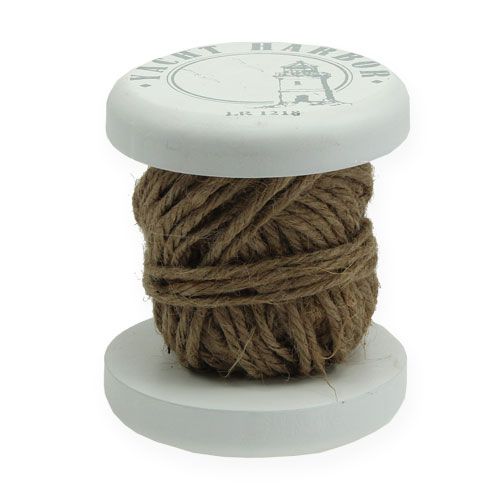 Floristik24 Bobina decorativa con cordón de cáñamo Ø10cm H12cm