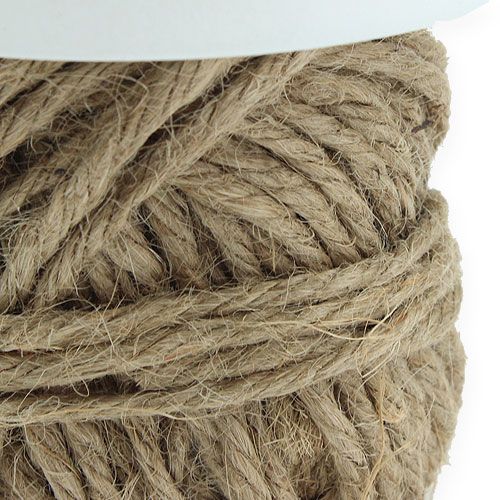 Floristik24 Bobina decorativa con cordón de cáñamo Ø10cm H12cm