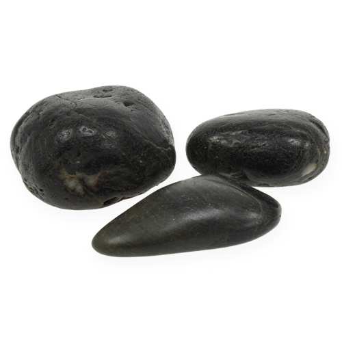 Floristik24 Piedras decorativas negras 9cm 1kg