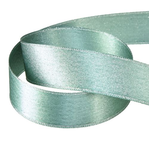 Floristik24 Cinta decorativa cinta decorativa glamour verde brillante A25mm L20m