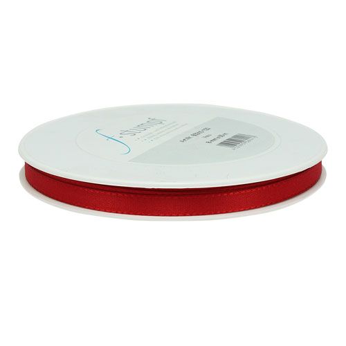 Floristik24 Cinta de regalo roja 8mm 50m