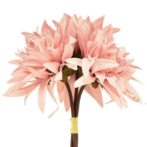 Floristik24 Flores decorativas dalia flor rosa artificial Ø15cm L28cm 3 piezas