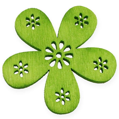 Artículo Flores decorativas verde Ø2cm - Ø4cm 96p