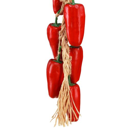 Floristik24 Percha decorativa pimiento rojo sobre hilo natural verano L60cm