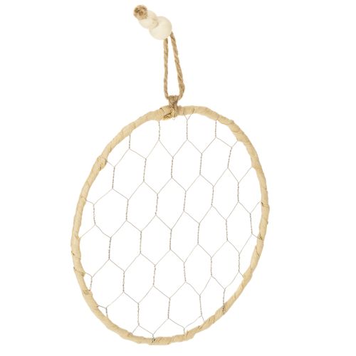 Floristik24 Anillos colgantes decorativos de rafia metálica, Ø20cm, 4 piezas, decoración de pared estilo boho, decoración de ventana