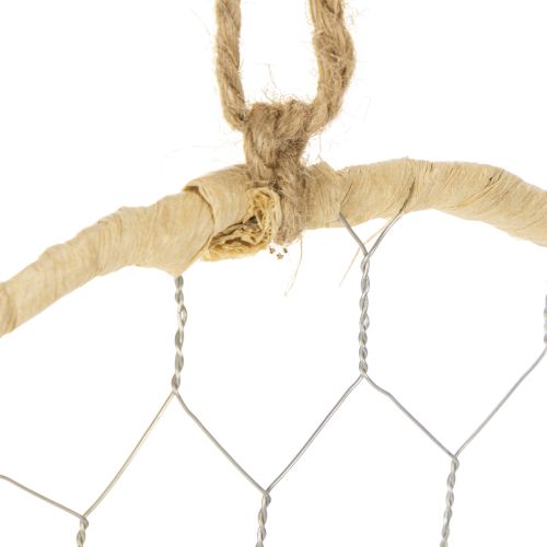 Artículo Anillos colgantes decorativos de rafia metálica, Ø20cm, 4 piezas, decoración de pared estilo boho, decoración de ventana